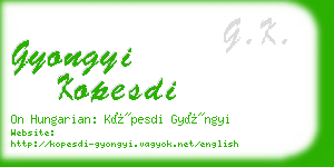 gyongyi kopesdi business card